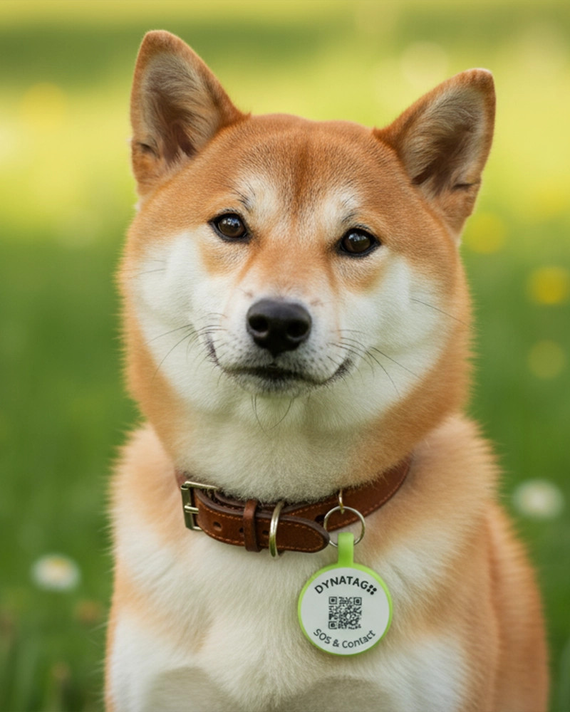 Hundemarke SOS "Knochen" Silikon Rot