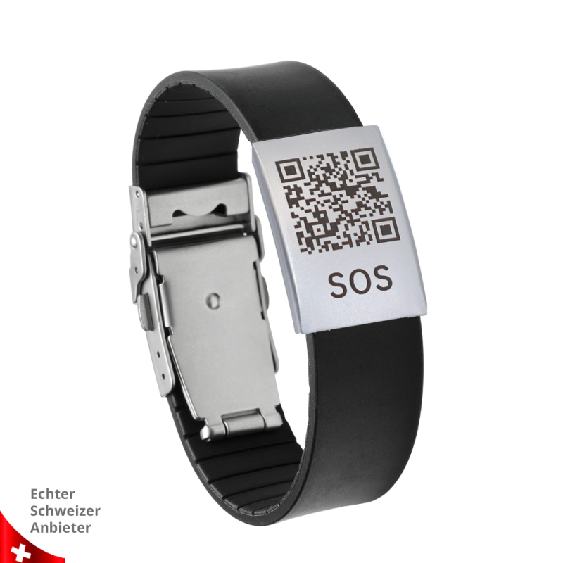 Medische Armband Siliconen met QR-code | SOS Armband | DynaTag