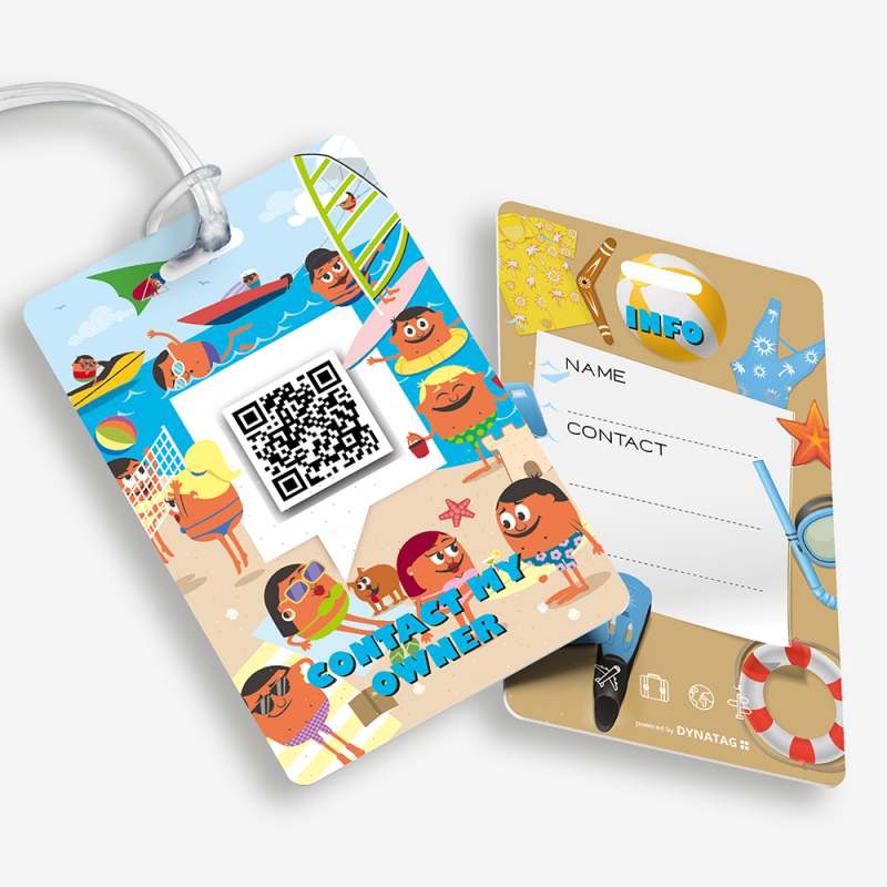Kofferanhänger mit QR-Code | Gepäckanhänger | DynaTag