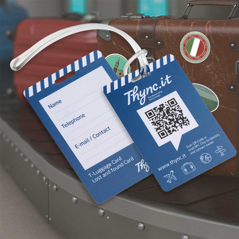Luggage Tag with QR and NFC | DynaTag