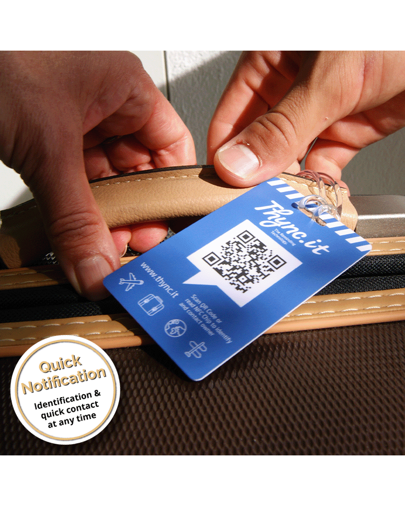 Luggage Tag with QR and NFC | DynaTag